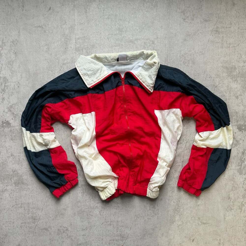 Vintage 90s Colorblock Nylon Windbreaker Jacket